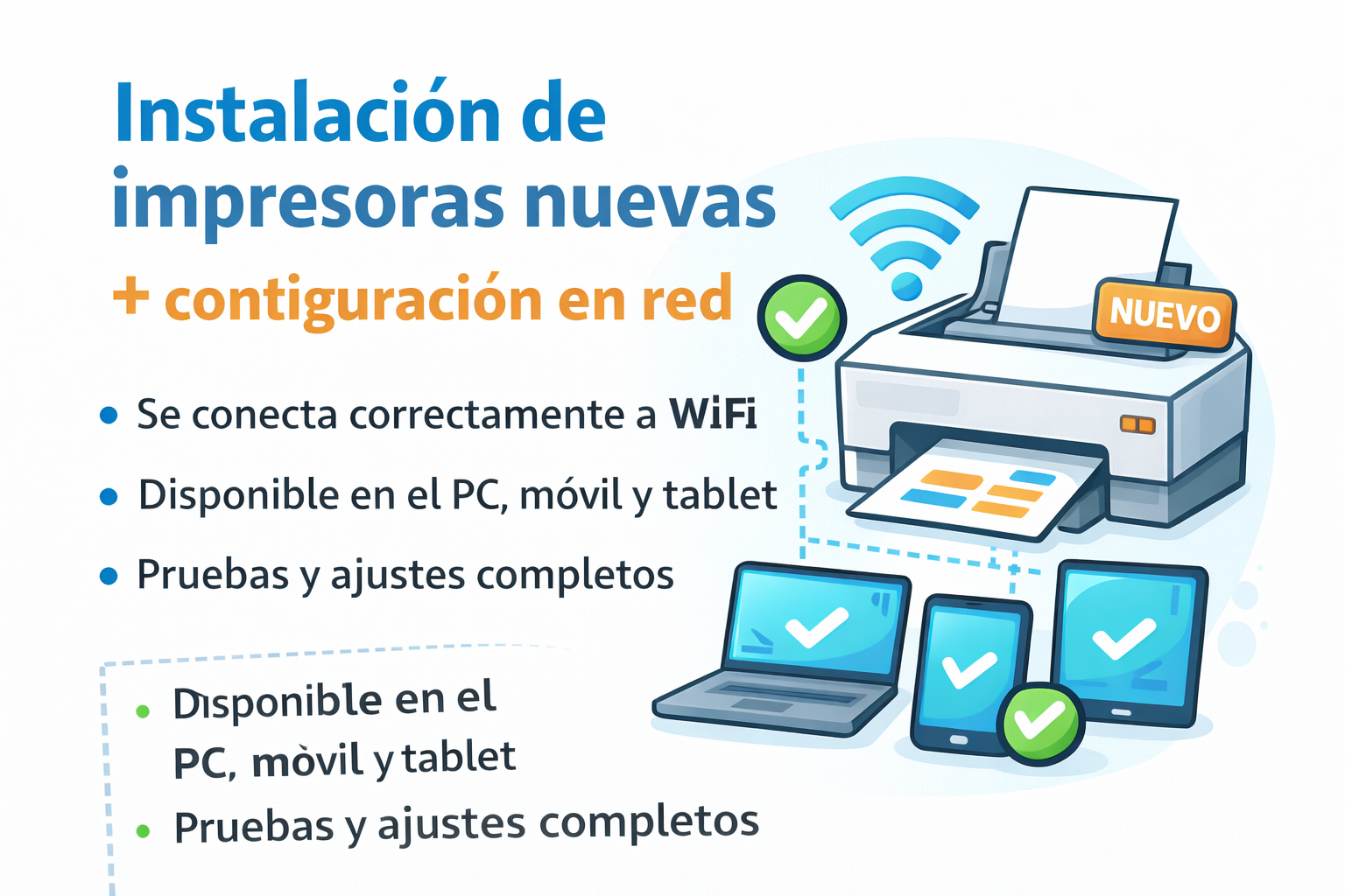 Instalación de impresoras nuevas